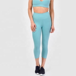 Leggings de yoga taille basse pour femmes, longueur genou, ultra-extensibles, pour la gym, le fitness, l'entraînement, la course à pied, en Spandex/Polyester respirant - Product Image 4