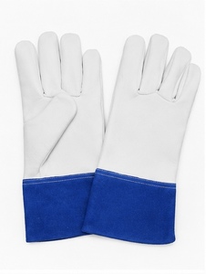 Gants de travail en cuir grainé durable, manchette renforcée, adhérence améliorée, résistants à la chaleur, antidérapants, respirants, flexibles, sans latex - Product Image 4