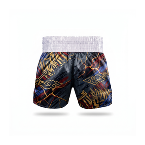 Askar Mixed Martial Arts <b>Shorts</b> Unisex Black Gold Red Digital Print Quick Dry Lightweight Breathable Cotton Adult Loose Fit - Product Image 2