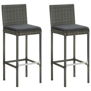 Ensemble de 2 tabourets de bar gris - Product Image 1