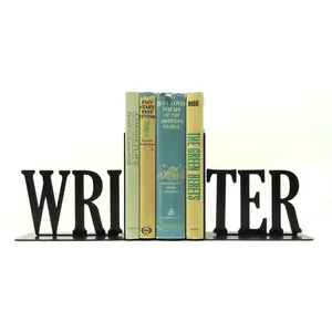Modern White Marble Bookends with Gold Inlay Design <b>Table</b> Top Organizer for Office Schools Libraries Book Holder - Product Image 5