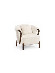 Modern <b>Leather</b> Upholstered Lounge <b>Chair</b> with Solid Wood Frame Mid Century Armchair for Home Living Room Hotel Furniture - Product Image 2