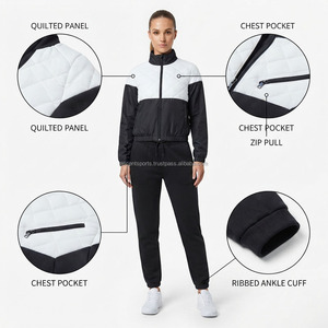 Custom <b>Women's</b> Windbreaker Tracksuit Wholesale OEM ODM Nylon <b>Jacket</b> Pants Two Piece Sportswear Running Jogging Wear Manufacturer - Product Image 6