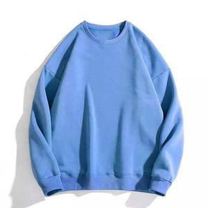 เสื้อสเวตเชิ้ตแขนยาวคอกลมทรงหลวมสีฟ้าอ่อนสำหรับผู้ชาย  รับทำโลโก้ตามสั่ง  OEM ODM ขายส่งเสื้อผ้า - Product Image 1