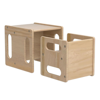 Ensemble de bureau et chaise en bois moderne pour tout-petits et enfants avec barrière, idéal pour l'école, les activités ludiques et les pauses collation (vente en gros)