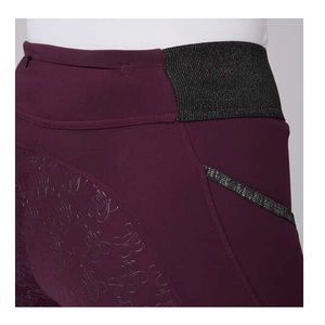 High Quality 4-way Stretch Horse Riding Breeches Leggings Tights Equestrian Wear Pants on Technical Fabric with Soft Feel - Product Image 4