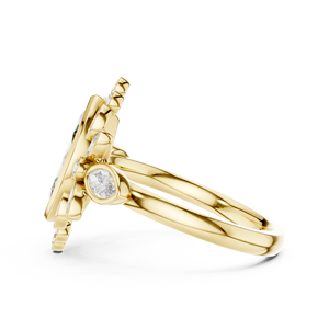 Bague de fiançailles et de mariage SATVIK RATNA 1,5 CT en diamant de laboratoire taille marquise, plaqué or 18K/14K/10K, certifiée IGI, design tendance avec sertissage clos - Product Image 2
