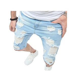 Men Denim Shorts Solid Color <b>Slim</b> Fit Denim Shorts Bottoms with Best Quality Hot Sale Men's Denim Mid Waist Skinny <b>Slim</b> Fit - Product Image 3