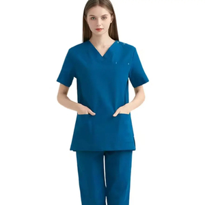 Conjunto de Uniformes Médicos Elásticos de la Mejor Calidad para Mujer, Uniformes de Hospital para Adultos, Poliéster, Rayón, Spandex - Product Image 1