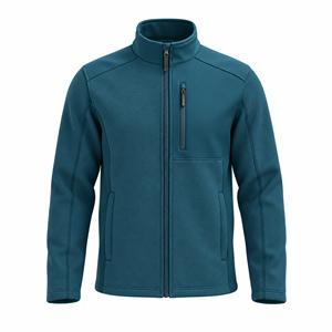 Veste polaire jaune moutarde pour hommes, col montant, fermeture éclair, manches longues, manteau chaud d'hiver - Product Image 4