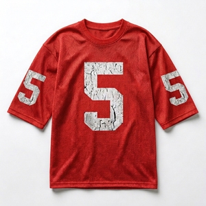 Custom Oversize Boxy Jersey Print Vintage Unisex American Football <b>T</b> <b>Shirt</b> Streetwear Jersey Men's Oversized <b>T</b>-<b>Shirt</b> Mesh Top - Product Image 3