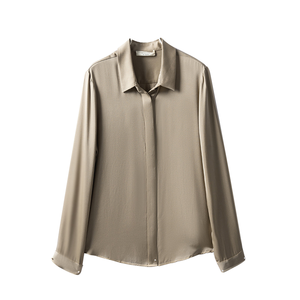 Blusa de Oficina Elegante para Mujer, Estampada, Bordada, de Chifón, Holgada, de Manga Larga, al por Mayor - Product Image 5