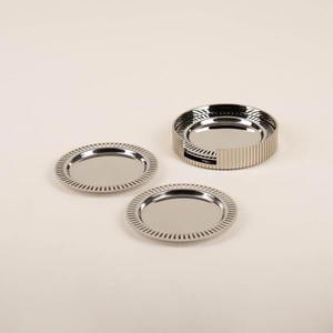 Modern Luxury <b>Round</b> Solid Brass Coaster Set 300 mm Eco-Friendly Non-Slip <b>Mats</b> & Pads - Product Image 1