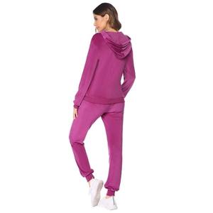 Haut de survêtement en velours et coton personnalisable pour femme – Produit tendance – Survêtement en velours à prix de gros - Product Image 3