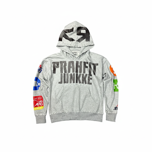 Sweat-shirt à capuche graphique vintage personnalisé, coupe oversize, effet vieilli, streetwear, en coton épais, style Y2K - Product Image 6