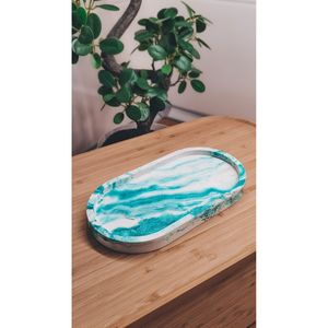 Elegant Resin <b>Decorative</b> Trays Oval and Round Serving Designs - Product Image 1