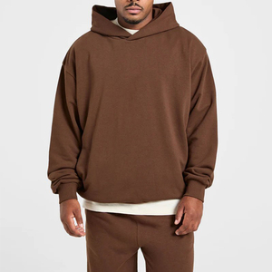 Sudadera con Capucha para Hombre, Diseño con Bolsillo a Prueba de Viento, Ajuste Holgado y Cómodo, Color Sólido, Logotipo Frontal OEM, Venta al Por Mayor - Product Image 1
