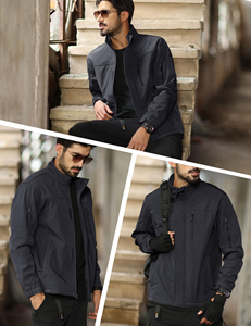 Chaquetas de Invierno Personalizadas para Hombre, Uniformes Cortavientos de Softshell con Cierre de Cremallera, Abrigo Largo Impermeable para Senderismo con Forro de Malla - Product Image 2