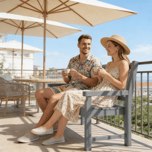 Banc de jardin extérieur élégant, mobilier de patio pour une assise confortable - Product Image 1