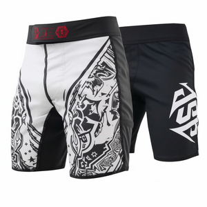 กางเกงบีบรัดกล้ามเนื้อ MMA ปี 2026 สีดำขาว ลายชนเผ่า ยืดหยุ่นสูง ใช้ได้ทุกฤดู สำหรับนักต่อสู้ - Product Image 1