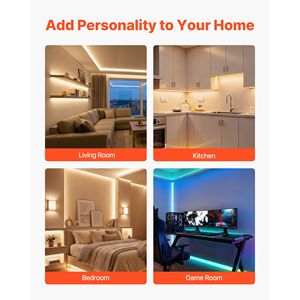20 Pack 3.3 Ft/1M V-Shape LED Strip <b>Light</b> Aluminum Channel with Milky <b>Cover</b> and End Caps Mounting Clips LED Profile Accessory - Product Image 6