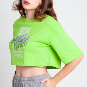 Custom Crop <b>Top</b> Breathable T Shirts for Sale Hot Sale Women Crop <b>Top</b> Plain T Shirts for Gym and Casual Wear with OEM ODM - Product Image 5