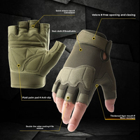 Gants de fitness pour hommes à demi-doigts en maille camouflage avec sangle de poignet réglable pour la musculation et l'entraînement en salle de sport