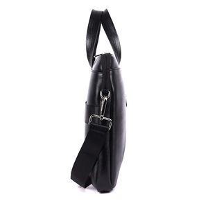 Slim Laptop Bag Lagarto <b>Black</b> Premium Office & Business Messenger Bag for Men & <b>Women</b> with Adjustable strap - Product Image 5