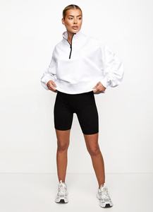 Femmes de haute qualité décontracté à manches longues Fitness Sport chemise respirant demi-fermeture éclair sweat écologique pour l'automne course - Product Image 3