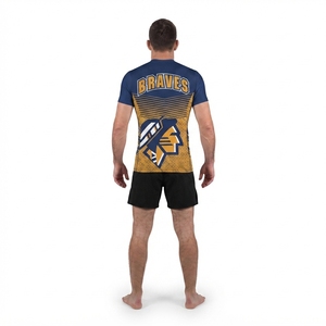 เสื้อยืดคอกลมโพลีเอสเตอร์แบบกำหนดเองสำหรับทีมอีสปอร์ตและเกมมิ่ง รับผลิตแบบ OEM ODM ชุดกีฬาสำหรับผู้หญิง ดีไซน์เรียบง่ายพร้อมเทคนิคการพิมพ์ - Product Image 2