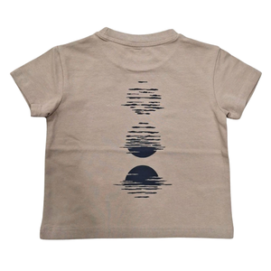 T-shirt blanc à manches courtes pour homme, imprimé géométrique minimaliste, col rond, jersey de coton, style normcore, logo sur le devant - Product Image 3