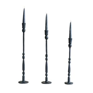 Support de bougie en fer au design moderne et élégant avec finition noire mate pour la décoration d'événements et la décoration de chambre. - Product Image 5