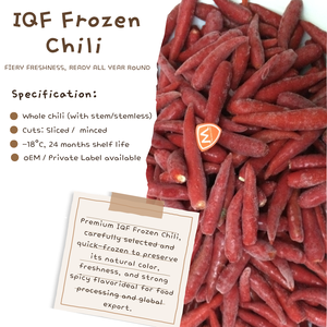พริกแห้งคุณภาพส่งออก IQF พรีเมียม (สีแดงและสีเขียว) ผลิตภัณฑ์จากเวียดนาม - Product Image 1