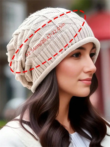 Bonnet de ski en acrylique tricoté unisexe personnalisé OEM, coupe-vent, avec logo brodé, couleur unie, haute extensibilité, pour l'hiver - Product Image 3