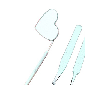 Custom Logo Single-Sided Stainless Steel Heart-Shaped Eyelash Extensions <b>Makeup</b> <b>Mirror</b> Personalized Custom Color/Size Blue - Product Image 2