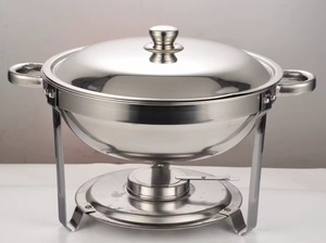 New Arrival Chafing Dish Silver Plated Stainless Steel Chafing Dish <b>Casted</b> Catering Buffet Food Warmer Chafing Dish from India - Product Image 6