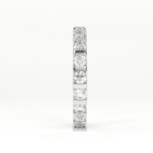 Anillo de Diamantes Aarinya Bar-Set Diamond Eternity Band Horizon con Diamantes Flotantes, Oro de 18K, Anillo de Banda con Diamantes Cultivados en Laboratorio - Product Image 5