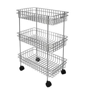 Panier de rangement décoratif en métal industriel, organisateur durable pour le rangement dans le salon - Product Image 4