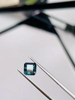 Saphir bleu foncé naturel certifié IGI, taille émeraude carrée, non chauffé, non traité, 1,53 carats, pierre précieuse de collection de qualité supérieure pour