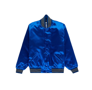 Veste Bomber en Satin Personnalisée pour Hommes, Style Universitaire, Broderie Vierge, Vente en Gros - Product Image 1