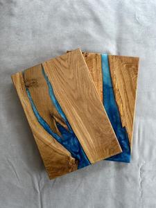 Tabla de Cortar Rectangular Hecha a Mano de Madera de Acacia y Resina, Resistente, Apta para Lavavajillas, 1.2 cm de Grosor, Tabla de Cocina para Alimentos - Product Image 6