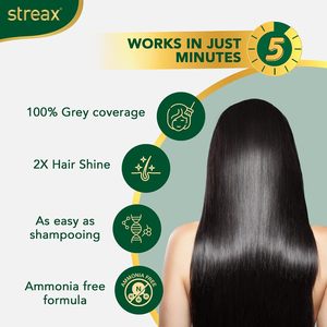 Streax Insta <b>Shampoo</b> <b>Hair</b> <b>Colour</b> For Unisex Long-Lasting Instant <b>Colour</b> - Dark Brown [0.61floz(18ml) Pack of 10] - Product Image 2