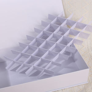 Custom Eco-Friendly <b>Biodegradable</b> 40-Piece Chocolate <b>Packaging</b> Box Rigid Magnetic Flip Cover Paper Lining Buffer Paper Food - Product Image 2