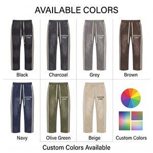 Men's Lightweight Washed Canvas Sweatpants Custom Logo <b>Straight</b> <b>Leg</b> Eco-Friendly <b>Track</b> <b>Pants</b> OEM ODM Wholesale Clothing - Product Image 4
