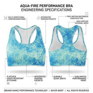 Soutien-gorge de sport professionnel sans coutures à dos nageur, séchage rapide, respirant, sur mesure, pour yoga, fitness, gym, entraînement, confortable - Product Image 2