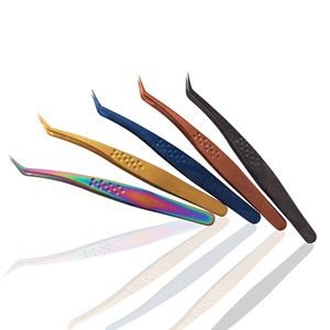 Nouvelle gamme de pinces à épiler en acier inoxydable pour extensions de cils, performance durable, contrôle flexible - Product Image 1