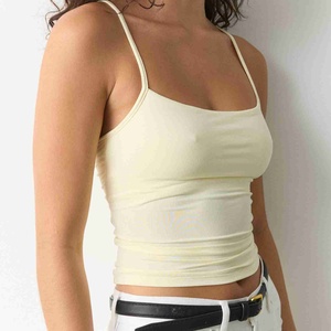 Nouveau débardeur sexy pour femme 100 % coton, haut basique côtelé d'été sans manches, tricoté respirant, caraco pour femme - Product Image 4