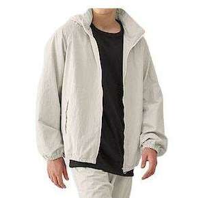 Veste coupe-vent à capuche unie beige clair pour homme, fermeture éclair, style décontracté, vêtement d'extérieur sportif pour le printemps - Product Image 1