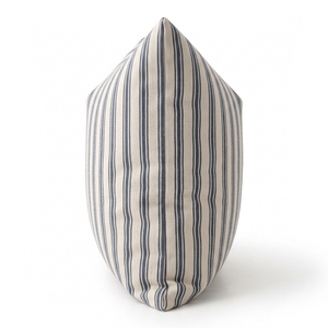 Almohada Cervical Rectangular Blanca Sólida con Relleno de Fibra 100% Poliéster y Funda 100% Algodón, con Borde Azul Marino, Transpirable y Minimalista - Product Image 4