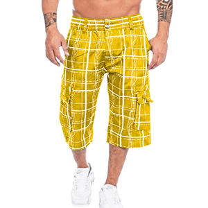 <b>Men's</b> <b>Shorts</b> Mid Waist Length Breathable Oxford Fabric With Pockets Casual Style - Product Image 6